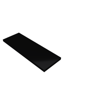Découpe de Plexiglas Opaque Noir 10mm | 593x200mm