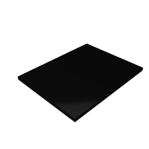 Découpe de Plexiglas Opaque Noir 10mm | 342x450mm