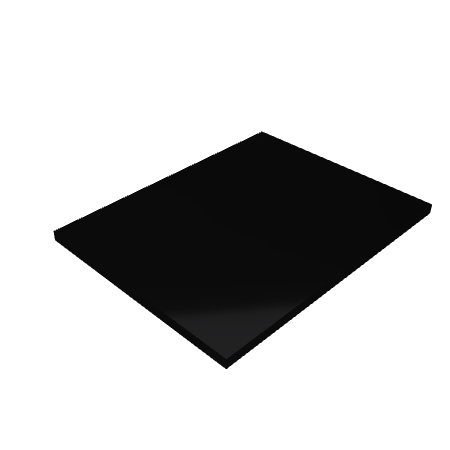 Découpe de Plexiglas Opaque Noir 10mm | 342x450mm