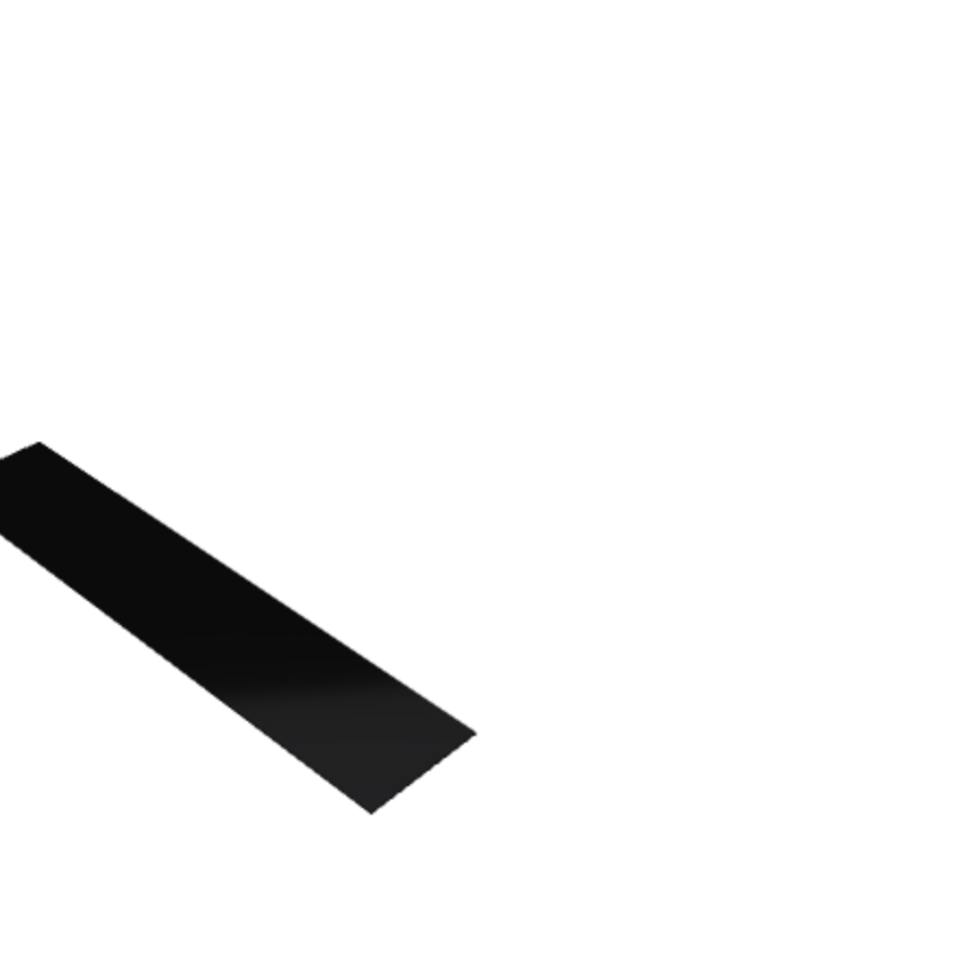 Découpe de Plexiglas Opaque Noir 3mm | 720x125mm Découpe de Plexiglas Opaque Noir 3mm | 720x125mm