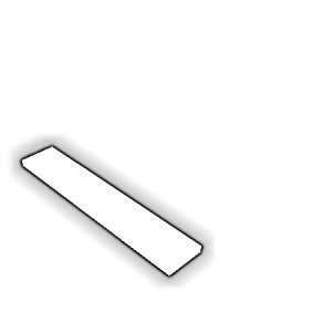 Découpe de Plexiglas Blanc Diffusant 8mm | 152x23mm