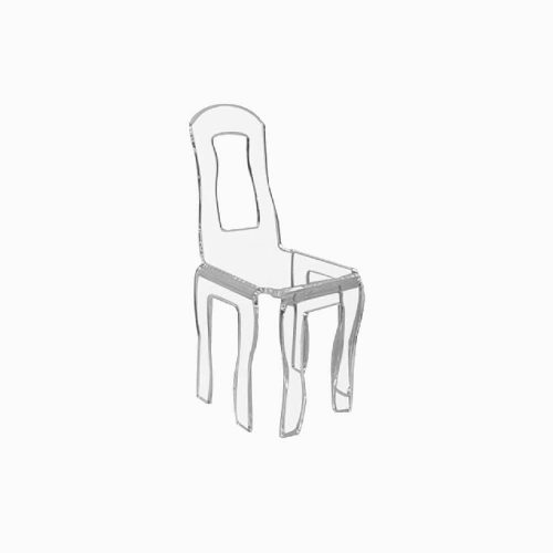 Chaise transparente en Plexiglass de style classique