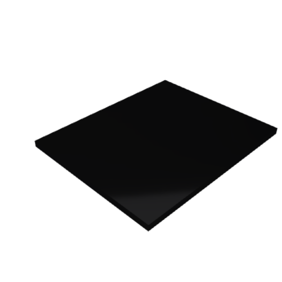 Découpe de Plexiglas Opaque Noir 10mm | 504x622mm Découpe de Plexiglas Opaque Noir 10mm | 504x622mm