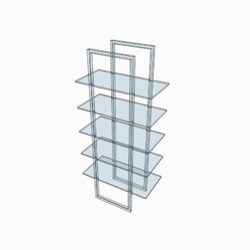 Étagère échelle transparente en plexiglass