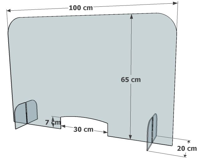 Grande protection en plexiglass mesures Grande protection en plexiglass mesures