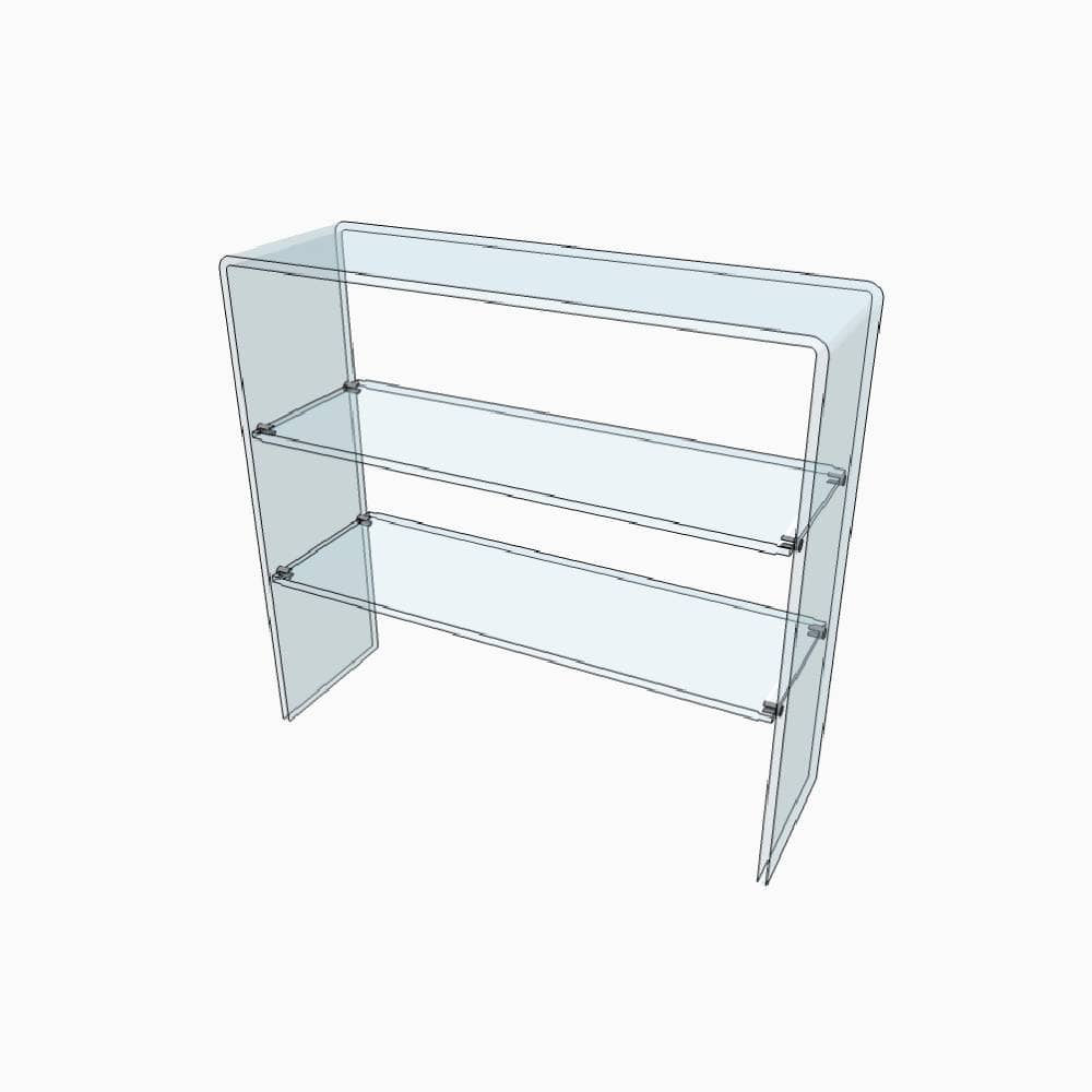 Large table d'appoint pont en plexiglass Large table d'appoint pont en plexiglass