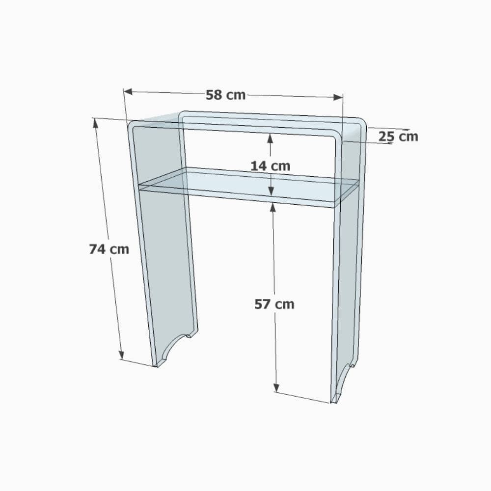 Console d'appoint en plexiglass Console d'appoint en plexiglass