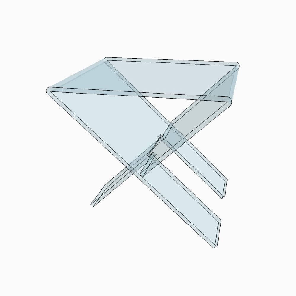 Console table d'appoint en plexiglass transparent Console table d'appoint en plexiglass transparent