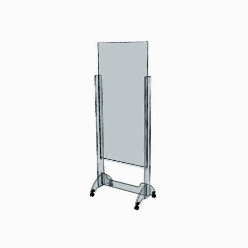 Protection Covid en Plexiglass sur roulettes