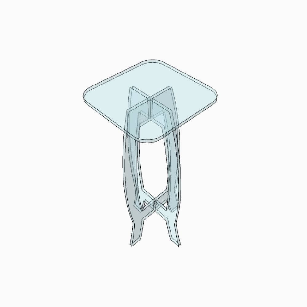 Table d'appoint cristal en plexiglass Table d'appoint cristal en plexiglass