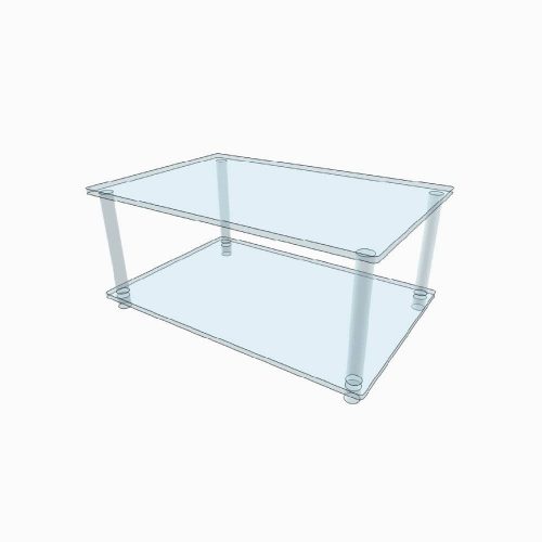 Table basse et meuble TV plexiglass