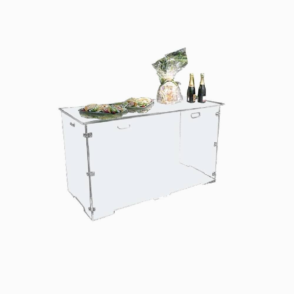 Table de buffet présentoir en plexiglass Table de buffet présentoir en plexiglass