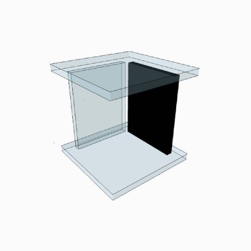 Table guéridon design contemporain en plexiglass