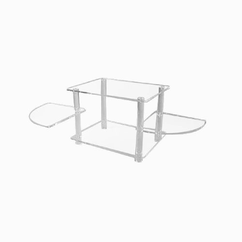 Table d'appoint en plexiglass à tablettes papillon