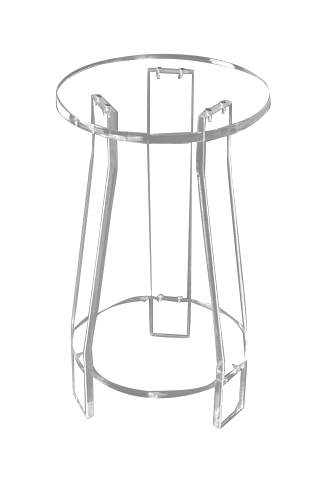 Tabouret transparent en plexiglass Tabouret transparent en plexiglass